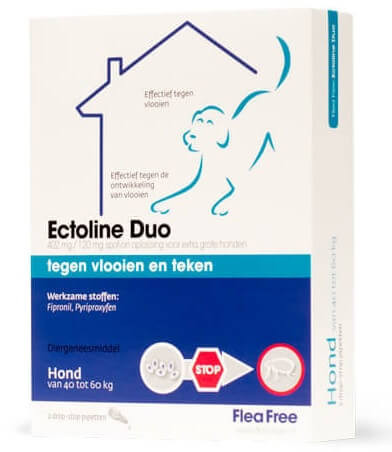 Flea Free Spot-On Combo voor honden 40 - 60 kg 2 pipetten