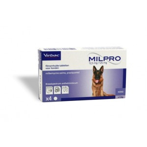 Virbac Milpro Grote hond 4 tabletten