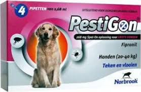 Pestigon Spot-On voor honden van 20 tot 40 kg 4 pipetten