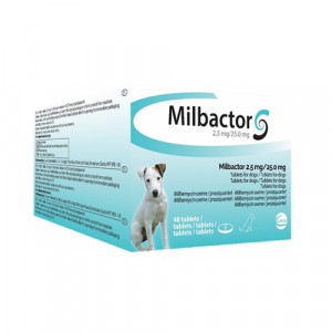 Milbactor Ontwormingsmiddel kleine hond/puppy 144 tabletten