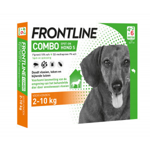 Frontline Combo Spot On hond S / 2-10 kg 6 pipetten