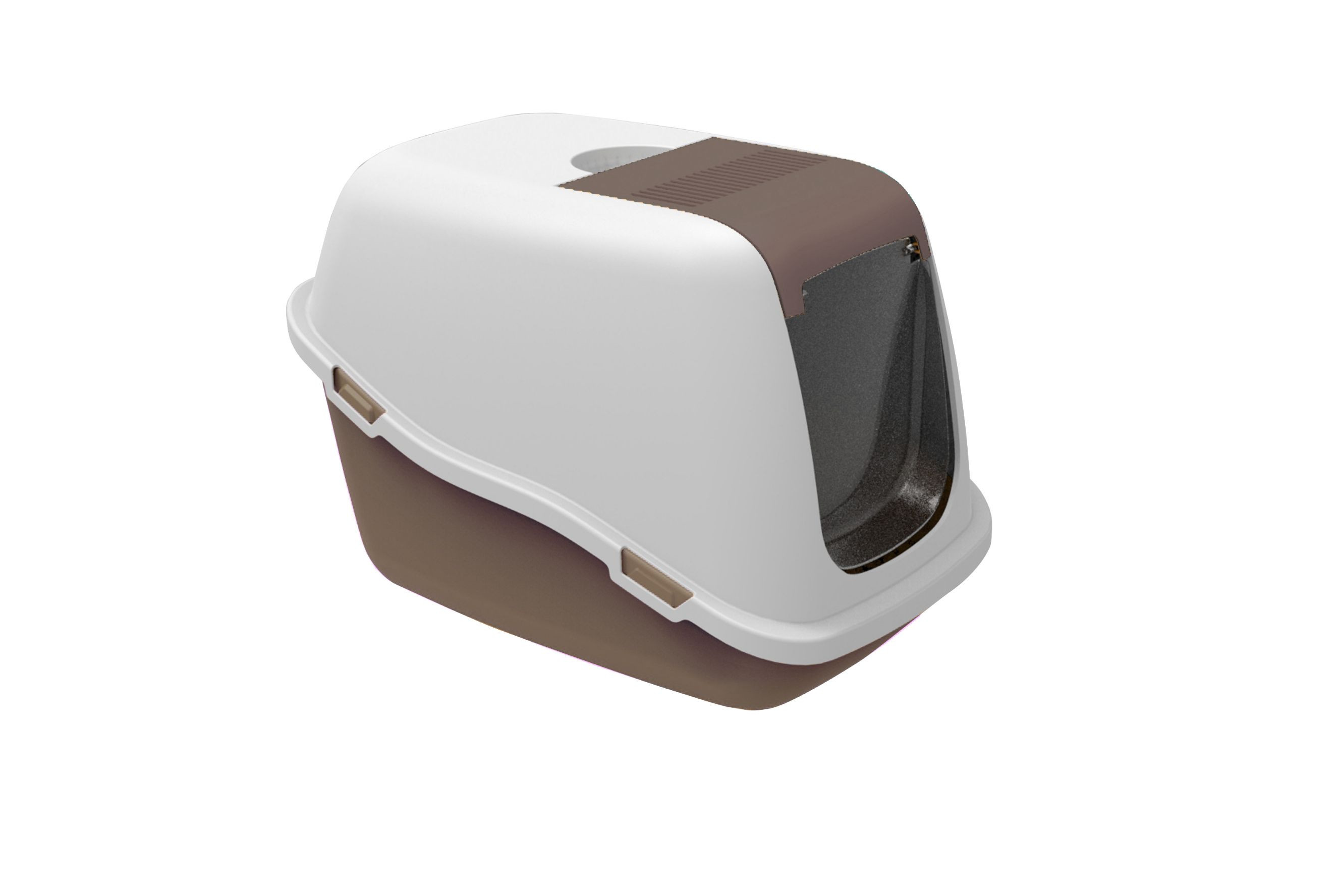 Kattentoilet Open Top (57x39x41cm) Mocca/Wit