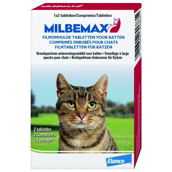 Milbemax ontwormingstabletten kat 2+ kg 4 tabletten