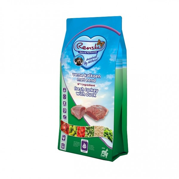 Renske Super Premium Adult vers bereide kalkoen met eend hondenvoer 2 kg