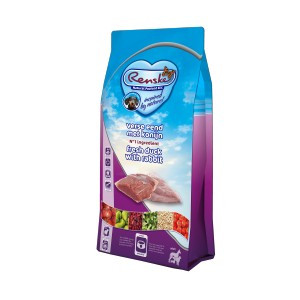 Renske Super Premium Adult vers bereide eend met konijn hondenvoer 2 x 12 kg