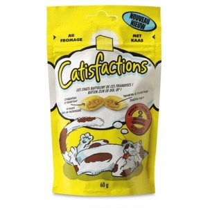 Catisfactions met kaas kattensnack 12 x 60 g