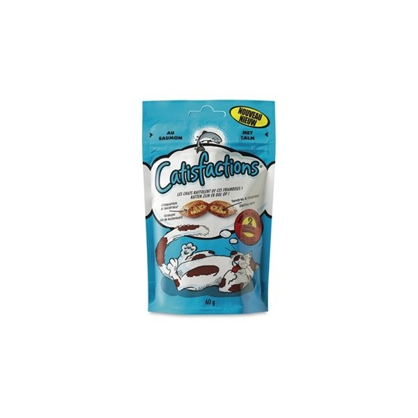 Catisfactions met zalm kattensnoep 6 x 60 g