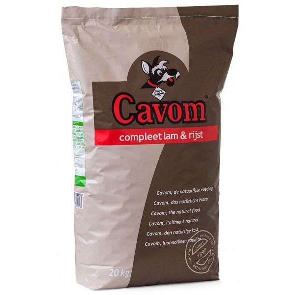 Cavom Compleet lam en rijst hondenvoer 4 x 20 kg