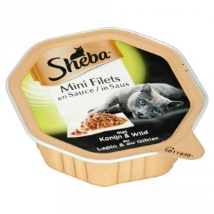 Sheba Mini Filets met konijn en wild in saus natvoer kat (kuipjes 85 g) Per 22 (22 x 85 g)