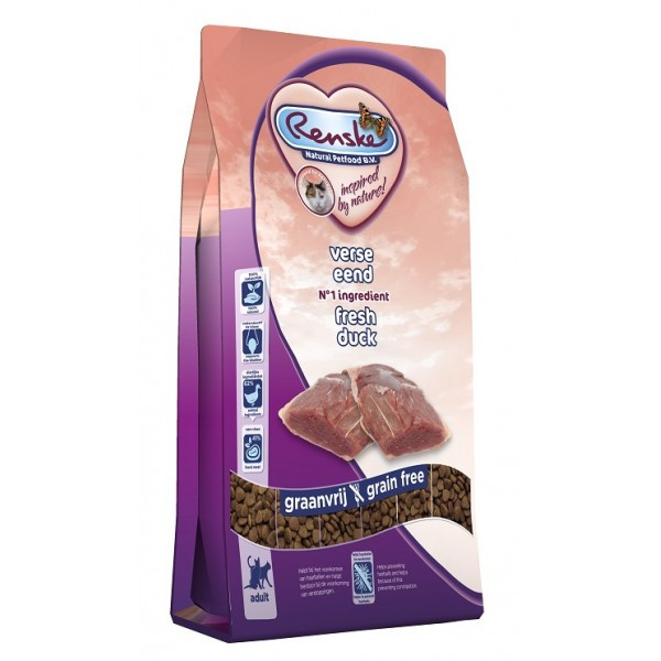 Renske Super Premium Adult vers bereide eend kattenvoer 1,5 kg