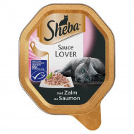 Sheba Sauce Lover met zalm natvoer kat (kuipjes 85 g) Per 44 (44 x 85 g)