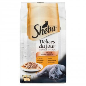 Sheba Délices du Jour Gevogelte Selectie in saus (50g) 50 x 50 g