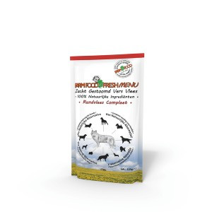 Farm Food Fresh Menu rundvlees natvoer hond (zakjes125 g) 32 x 125 g