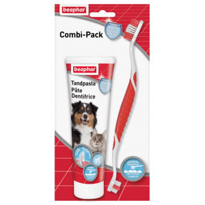 Beaphar Combipack tandpasta & tandenborstel voor hond en kat 2 Combipacks