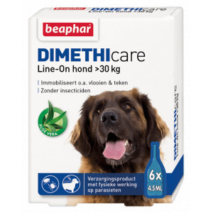 Beaphar Dimethicare Line-On (vanaf 30 kg) hond 3 x 6 pipetten