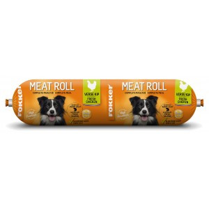 Fokker Meat Roll kip met zalm hondenvoer 800 g