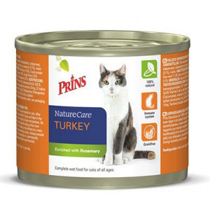 Prins NatureCare kalkoen natvoer kat 2 trays (12 x 200 g)