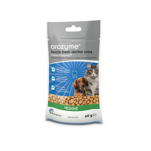 Orozyme Bucco-Fresh Dental Croq hond/kat tot 10 kg 3 x 60 g