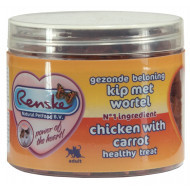 Renske Gezonde Beloning kip met wortel kattensnacks 100 g