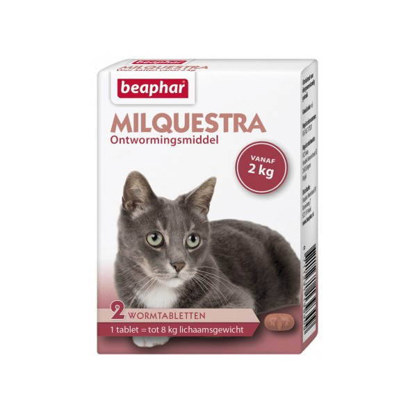 Beaphar Milquestra Ontwormingsmiddel voor de kat 2 x 2 tabletten