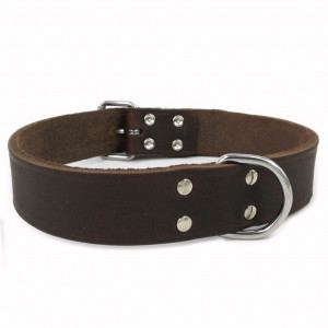 Leren Halsband Bruin 60 cm x 40 mm