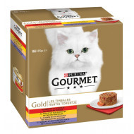 Gourmet Gold 8-Pack Hartig Torentje kattenvoer 48 x 85 g