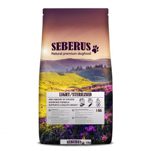 Seberus Light/Sterilised - natuurlijk graanvrij hondenvoer 2 x (12 + 2 kg gratis)