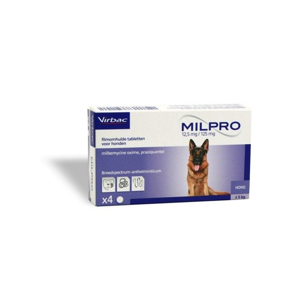 Virbac Milpro Grote hond 4 tabletten