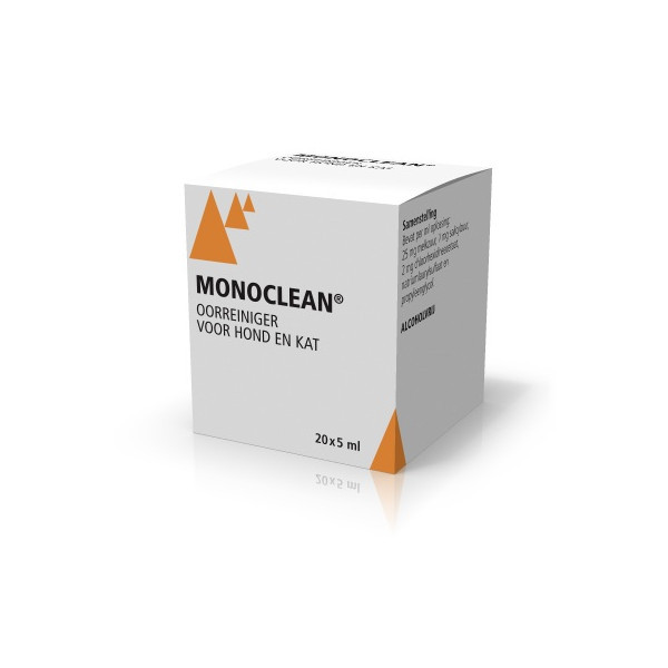 Monoclean Oorreiniger voor hond en kat - 20 x 5ml 2 x (20 x 5 ml)