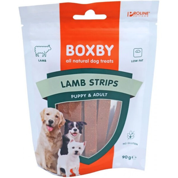 Boxby for dogs Lamb Strips 90 gram 15 x 90 g