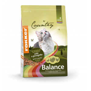 Fokker Country Balance met wild en gevogelte kattenvoer 2 x 10 kg