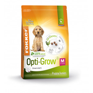 Fokker Opti-Grow M Puppy/Junior hondenvoer 2 x 2,5 kg