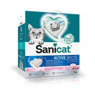 Sanicat Active White Lotus Flower kattenbakvulling 2 x 10 liter