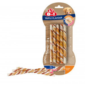 8in1 Triple Flavour sticks hondensnacks 6 verpakkingen