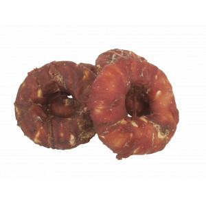 Buffelhuid Donut met eend voor honden 1 x 5 stuks