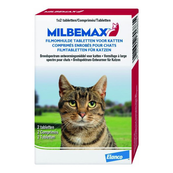 Milbemax ontwormingstabletten kat 2+ kg 20 tabletten