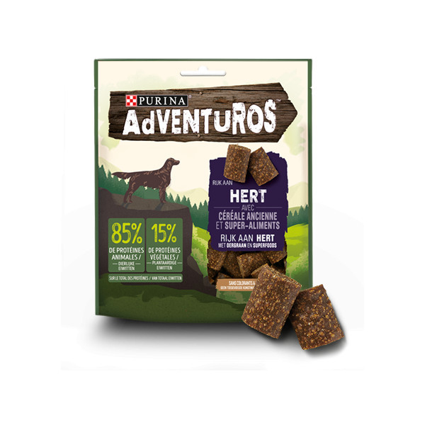 Adventuros met hert hondensnacks 3 x 90 g