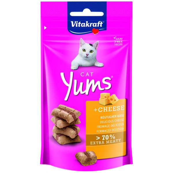 Vitakraft Cat Yums met kaas kattensnack (40 g) 2 verpakkingen