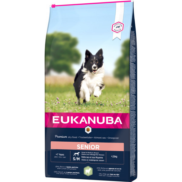 Eukanuba Senior Small Medium met lam & rijst hondenvoer 2,5 kg