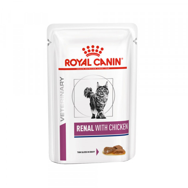 Royal Canin Veterinary Renal met kip natvoer kat 2 dozen (24 x 85 g)