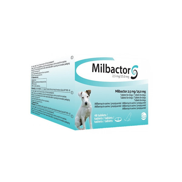 Milbactor Ontwormingsmiddel kleine hond/puppy 144 tabletten