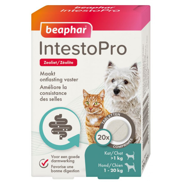 Beaphar IntestoPro tabletten voor hond en kat 2 x 20 tabletten