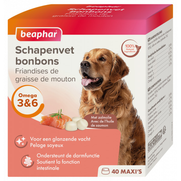 Beaphar Schapenvet bonbons met zalm voor de hond 1 verpakking