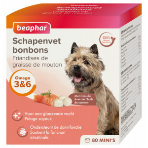 Beaphar Schapenvet Mini bonbons met zalm voor de hond 2 verpakkingen