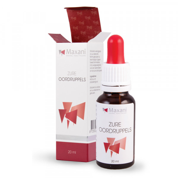 Maxani Zure Oordruppels voor de hond 3 x 20 ml