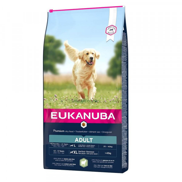 Eukanuba Adult Large Breed lam & rijst hondenvoer 2 x 12 kg