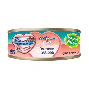 Renske vezel tonijn met zalm nat kattenvoer (70 gram) 2 trays (48 x 70 g)