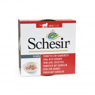 Schesir tonijn met garnalen nat kattenvoer 4 trays (56 x 85 g)