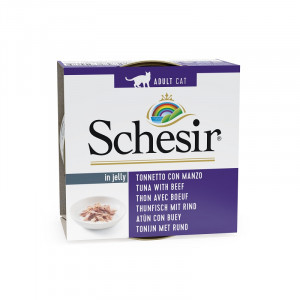 Schesir tonijn met rund natvoer kat 1 tray (14 x 85 g)