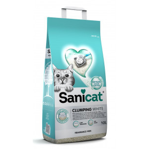 Sanicat Clumping White kattenbakvulling geurloos 10L 10 liter